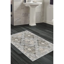 Özbience Kaymaz Taban Modern Banyo Halısı Bej 75CM, Şık ve Dayanıklı Tasarım