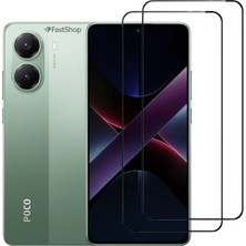 Xiaomi Poco X7 Pro Uyumlu 2 Adet Tam Kaplayan Darbeye Dayanıklı Kırılmaz Cam Seramik Ekran Koruyucu