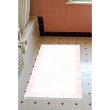 Özbience Yıkanabilir Kaymaz Taban Banyo Paspası, Modern Pudra Renk, Eko Trend Djt