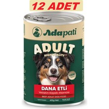 Adapati Köpek Konserve Dana Etli Yetişkin Köpek Maması 400 gr 12 Adet