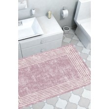 Özbience Kaymaz Taban Modern Banyo Halısı Pudra M5142