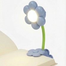 Nacario Mey Ithalat® Ayçiçeği Model Mandallı LED Kitap Okuma Ası – Kıvrılabilir Esnek Gövdeli, Taşınabilir