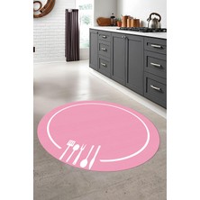 Özbience Yıkanabilir, Kaymaz Taban, Düz Renk, Desenli, Yuvarlak Halı