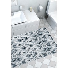 Özbience Kaymaz Taban Banyo Halısı Trend Iskandinav Mavi F5136