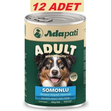 Adapati Köpek Konserve Somonlu Yetişkin Köpek Maması  400 gr 12 Adet