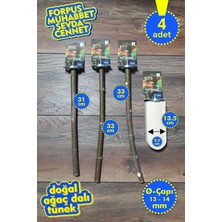 Vixpet Venty 4'lü Doğal Papağan Tünek Seti | Stant Tünekli | Forpus, Muhabbet, Sevda, Cennet - M620