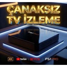 FS1PRO Teknoloji 2 Yıllık Iptv Hediyeli Fs1 Pro Tv Box