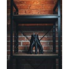 Moresun Buğz 3D Dekoratif Siyah El Obje 27X22 cm Sanatsal ve Şık Aksesuar