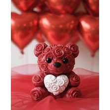 Moresun Buğz 3D Baskı Kalpli Ayıcık 10CM Romantik Masaüstü Dekor