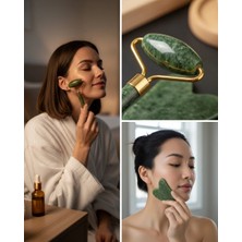 Moresun Buğz Yüz Masaj Aleti Roller ve Gua Sha 2li Set