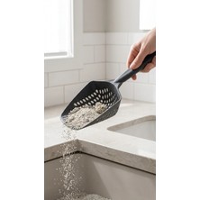 Moresun Buğz Kedi Kumu Eleme Küreği, Dar Tacaklı ve Ergonomik Tasarımıyla Temizlik Için Uygun