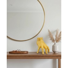 Moresun Buğz 3D Modern Sarı El Biblo 17X16 cm Ev ve Ofis Dekorasyonu