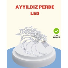 Moresun Buğz Yıldız Ay Tasarımlı Prizli Perde LED Işık Iç Mekan Dekoru