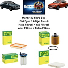 Mann Fiat Egea 1.6 Mjet Euro 6 Filtre Seti Seti 4'lü
