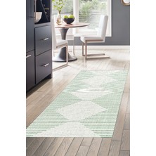 Özbience Yeşil Kaymaz Taban Mutfak Halısı Trend F5085, Şık ve Dayanıklı Tasarım