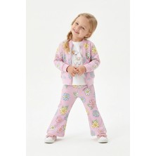 Papatya Desenli Ceket Pantolon Takım