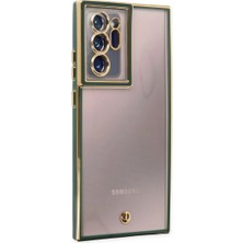 Buğz Samsung Galaxy Note 20 Ultra Kılıf Liva Lens Silikon - Yeşil