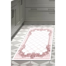 Özbience Kaymaz Taban Modern Mutfak Halısı Pudra, Şık ve Konforlu Tasarım