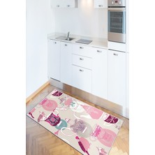 Özbience Şık ve Konforlu Inci Desenli Mutfak Halısı, Modern Tasarım ve Yumuşak Dokunuş