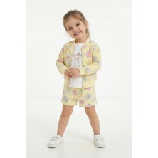 Papatya Desenli Ceket Şort Takım