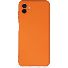 Buğz Samsung Galaxy A04 Kılıf Nano Içi Kadife Silikon - Turuncu
