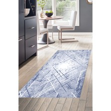 Özbience Modern Mavi Kaymaz Taban Mutfak Halısı, Şık ve Dayanıklı Design