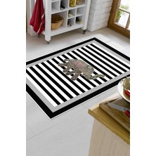 Özbience Şık Keçe Tabanlı Mutfak Halısı MU154 Gri, Konfor ve Estetik Birlikte