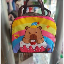 Ada Çanta Kırtasiye Beslenme Çantası Capybara Figürlü Izoleli Sıcak Soğuk Koruma AD155495