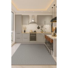 Özbience Modern Embos Dekoratif Kaymaz Taban Halı, Yıkanabilir ve Şık Tasarım