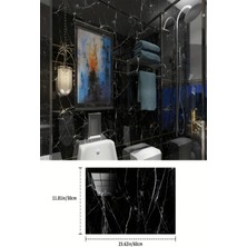 Özbience Mermer Desenli Alüminyum Plastik Duvar Sticker 10'lu Set