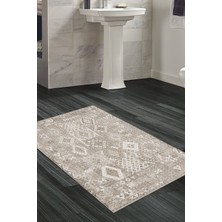 Özbience Kaymaz Taban Banyo Halısı Trend Iskandinav Kahve, Şık ve Konforlu Dekorasyon