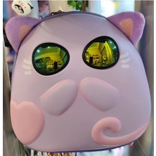 Ada Çanta Kırtasiye Kedi Figürlü Küçük Boy Çocuk Sırt Çantası (27CMX27CM) AD12258