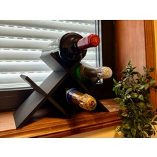 Özbience Modern Dalgalı Şaraplık, 4 Şişe Kapasiteli Şık Şişe Standı