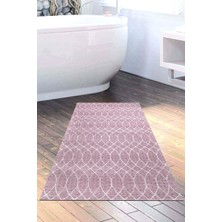 Özbience Kaymaz Taban Banyo Halısı, Pamuk, Iskandinav, Gül Kurusu, Konfor ve Şıklık