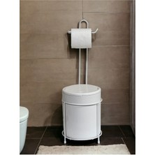 Özbience Pratik ve Şık Banyo Kovalı Tuvalet Kağıtlık Seti