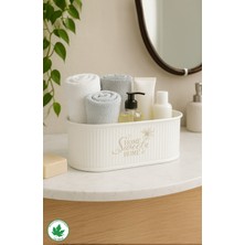 Özbience Çok Bölmeli Metal Mutfak ve Banyo Düzenleyici, 29X15 Cm, Siyah/krem/beyaz