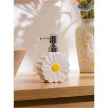 Özbience Çiçek Desenli Seramik Sıvı Sabunluk, Şık ve Dayanıklı Tasarım