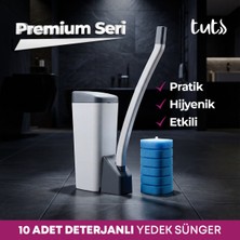 Özbience Pratik Temizlik Seti, Süngerli Tuvalet Fırçası ve Deterjanlı Temizlik Çözümü