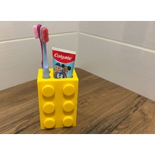 Özbience Renkli Çocuklar Için LEGO Tarzında Diş Fırçalık ve Banyo Organizeri