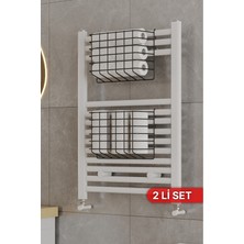 Özbience 2'li Banyo ve Mutfak Düzenleyici Raf ve Askı Seti Siyah