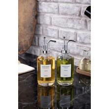 Özbience 2'li 500 ml Cam Sıvı Sabunluk Seti, Mutfak Tezgahı Için, 6 Etiket