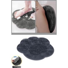 Özbience Sırt ve Ayak Masajı Için Kaymaz Duş Matı, Gri, Vantuzlu ve Rahat Kullanım