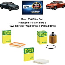 Mann Fiat Egea 1.6 Mjet Euro 6 Filtre Seti Seti 3'lü