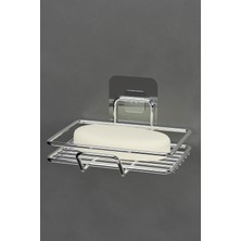 Özbience Yapışkanlı Metal Sabunluk, Banyo ve Mutfak Için Şık ve Kullanışlı