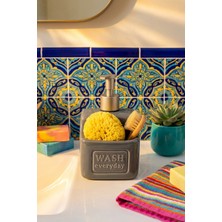 Özbience Şık ve Pratik Seramik Sıvı Sabunluk Deterjanlık Gri 500 ml