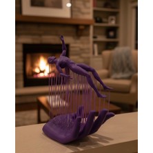 Alvo Store Buğz 3D El Insan Figürü Mor Modern Masa Üstü Ev ve Ofis Dekoru