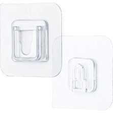 Alvo Store Buğz Yumurcak Shop® Eşya Sabitleme Askısı 10 Çift Şeffaf Çift Taraflı Yapışkanlı Geçmeli Klips