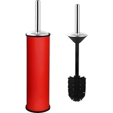 Özbience Kırmızı Paslanmaz Tuvalet Fırçası, Şık ve Dayanıklı Banyo Temizlik Aracı