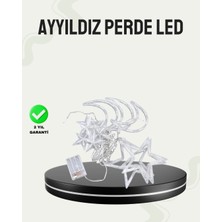 Alvo Store Buğz Prizli Yıldız Ay Perde LED Işık Ev ve Organizasyon Dekoru