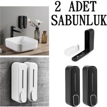 Özbience Şık ve Modern 350ML Banyo Sabunlukları, 2 Adet Set, Şampuan ve Sıvı Sabun Şişesi